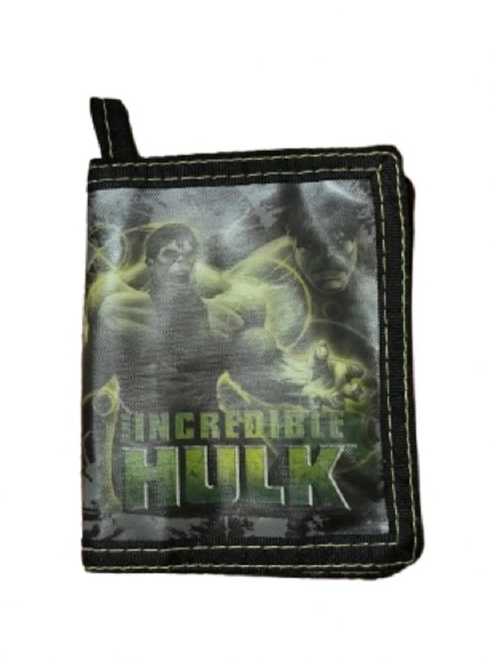 Marvel Incredible Hulk 2008 Retro Graphic Velcro Wallet - Green Black